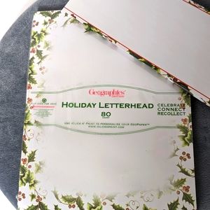 Geographics holiday printable stationary with matching envelopes NEW